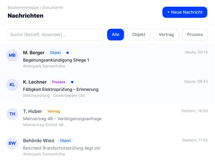 Eine Nachrichtenzentrale