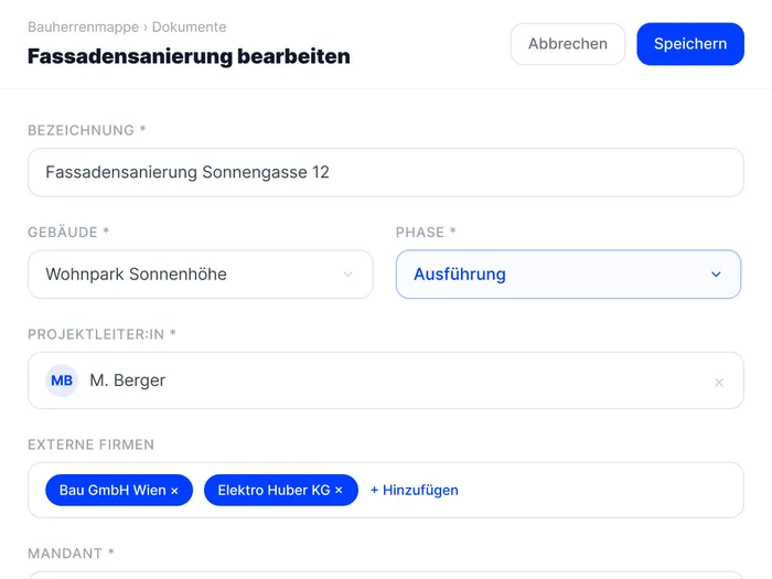 Zuständigkeiten zuweisen