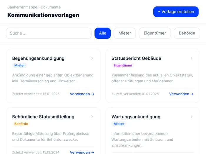 Gezielte Kommunikation je Zielgruppe