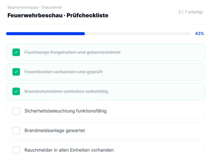 Prüf-Checklisten & digitale Erfassung